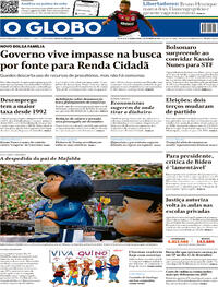 Capa do jornal O Globo 01/10/2020