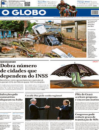 Capa do jornal O Globo 02/03/2020