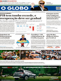 Capa do jornal O Globo 02/09/2020