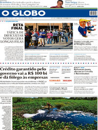 Capa do jornal O Globo 02/11/2020