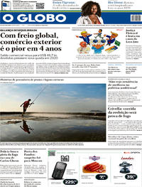 Capa do jornal O Globo 03/01/2020