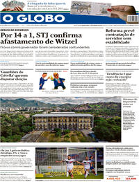 Capa do jornal O Globo 03/09/2020