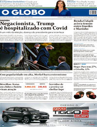 Capa do jornal O Globo 03/10/2020