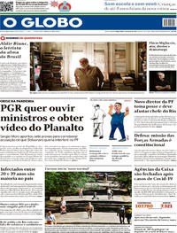Capa do jornal O Globo 05/05/2020