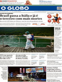 Capa do jornal O Globo 05/06/2020