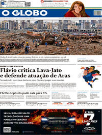 Capa do jornal O Globo 05/08/2020
