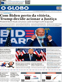 Capa do jornal O Globo 05/11/2020