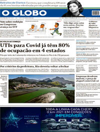 Capa do jornal O Globo 05/12/2020