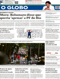 Capa do jornal O Globo 06/05/2020