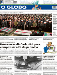 Capa do jornal O Globo 07/01/2020