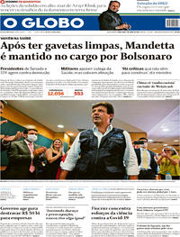 Capa do jornal O Globo 07/04/2020