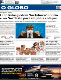 Capa do jornal O Globo 07/05/2020