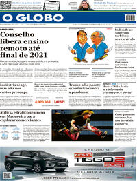 Capa do jornal O Globo 07/10/2020