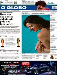 Capa do jornal O Globo 09/02/2020
