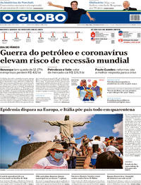 Capa do jornal O Globo 10/03/2020