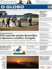 Capa do jornal O Globo 10/07/2020