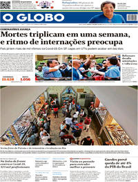 Capa do jornal O Globo 11/04/2020