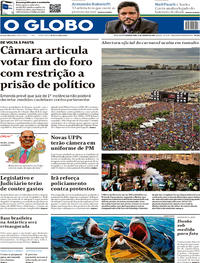 Capa do jornal O Globo 13/01/2020