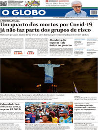 Capa do jornal O Globo 13/04/2020