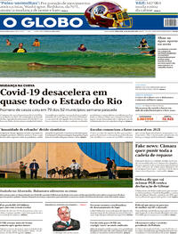Capa do jornal O Globo 14/07/2020