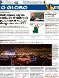 Capa do jornal O Globo 16/06/2020