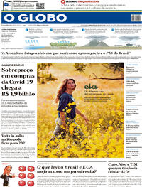 Capa do jornal O Globo 19/07/2020