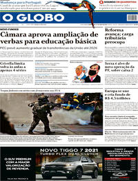 Capa do jornal O Globo 22/07/2020