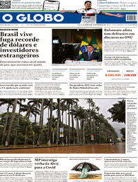Capa do jornal O Globo 23/09/2020