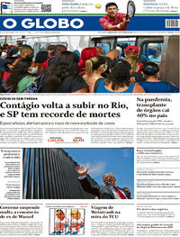Capa do jornal O Globo 24/06/2020