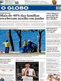 Capa do jornal O Globo 24/07/2020