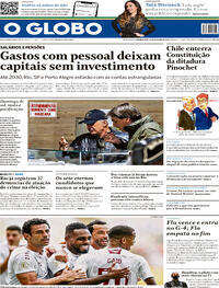Capa do jornal O Globo 26/10/2020