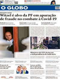 Capa do jornal O Globo 27/05/2020