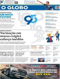 Capa do jornal O Globo 29/07/2020