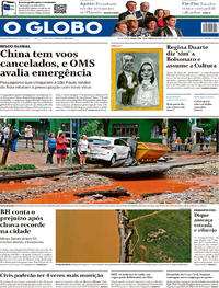 Capa do jornal O Globo 30/01/2020