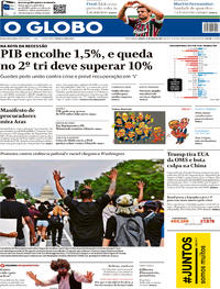 Capa do jornal O Globo 30/05/2020
