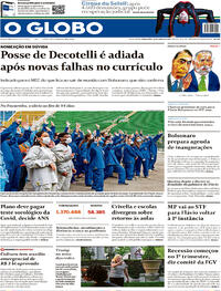 Capa do jornal O Globo 30/06/2020