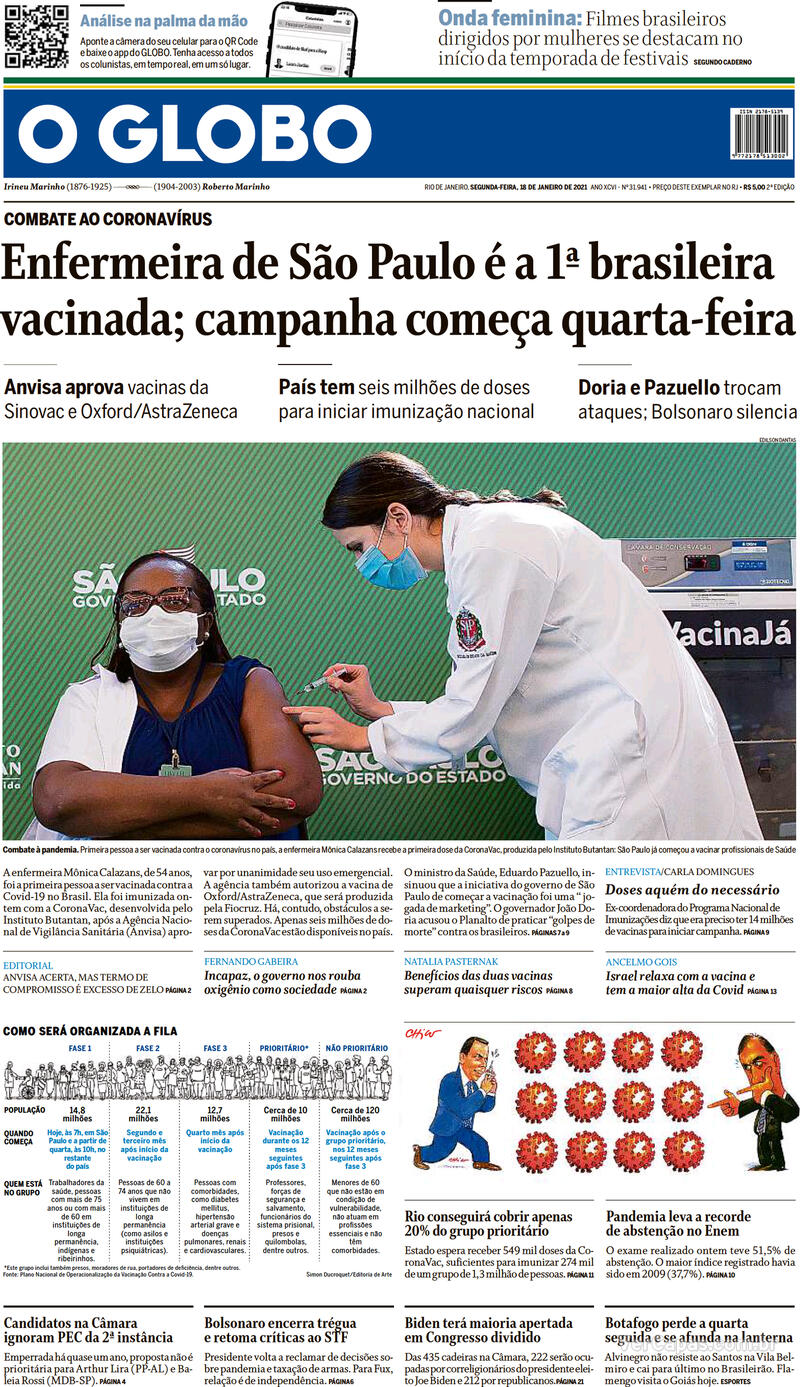 Jornal O Globo on X: Capa da edição desta terça-feira; confira