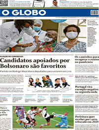 Capa do jornal O Globo 01/02/2021