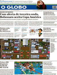 Capa do jornal O Globo 01/06/2021