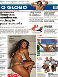 Capa do jornal O Globo 01/08/2021