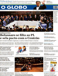 Capa do jornal O Globo 01/12/2021