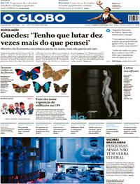 Capa do jornal O Globo 02/05/2021