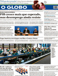 Capa do jornal O Globo 02/06/2021
