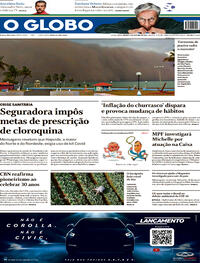 Capa do jornal O Globo 02/10/2021