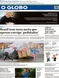 Capa do jornal O Globo 02/11/2021
