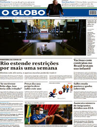 Capa do jornal O Globo 03/04/2021