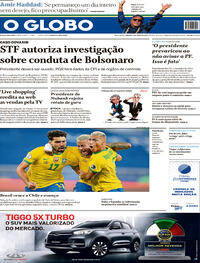 Capa do jornal O Globo 03/07/2021