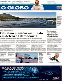 Capa do jornal O Globo 03/09/2021