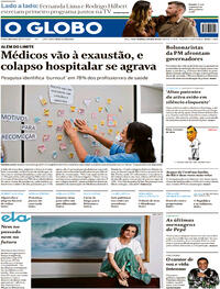 Capa do jornal O Globo 04/04/2021