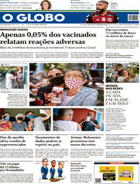 Capa do jornal O Globo 05/02/2021
